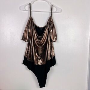 Torrid NWOT Women’s 3X‎ Liquid Bronze Shine Adjustable Straps Bodysuit
